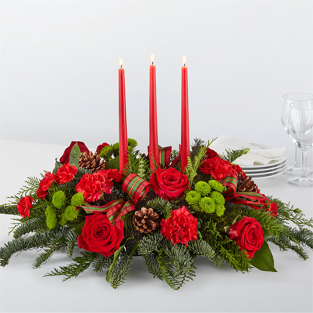 By the Candlelight Centerpiece – Showcase Flowers, San Francisco CA