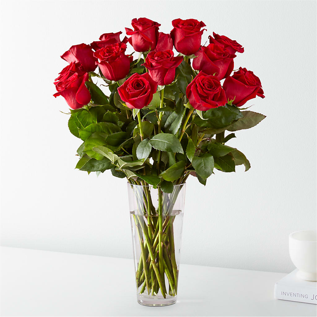 Long Stem Red Rose Bouquet – Showcase Flowers, San Francisco CA