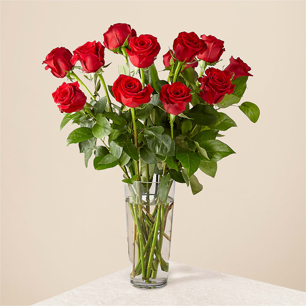 Long Stem Red Rose Bouquet – Showcase Flowers, San Francisco CA