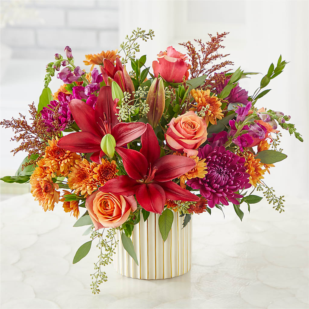 Burgundy Landscape Bouquet – Showcase Flowers, San Francisco CA