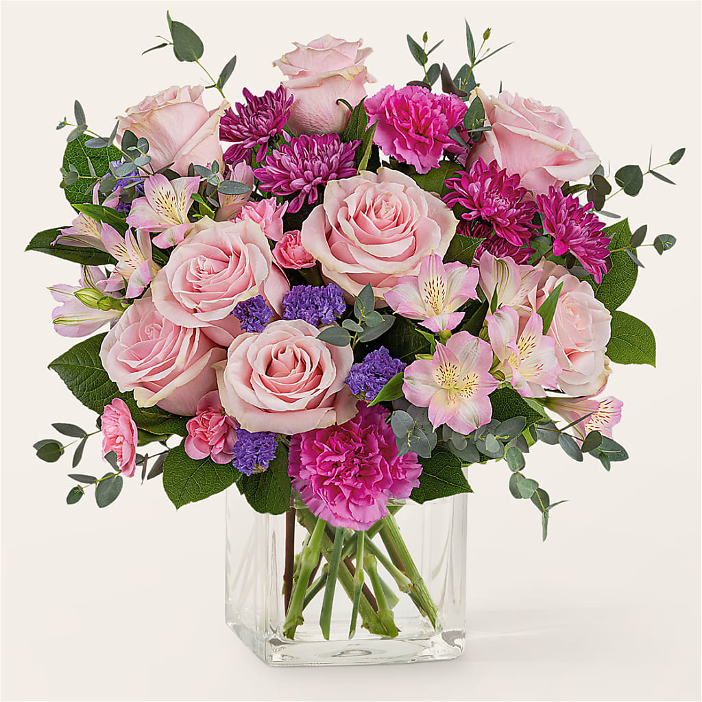 Rosy Radiance Bouquet – Showcase Flowers, San Francisco CA