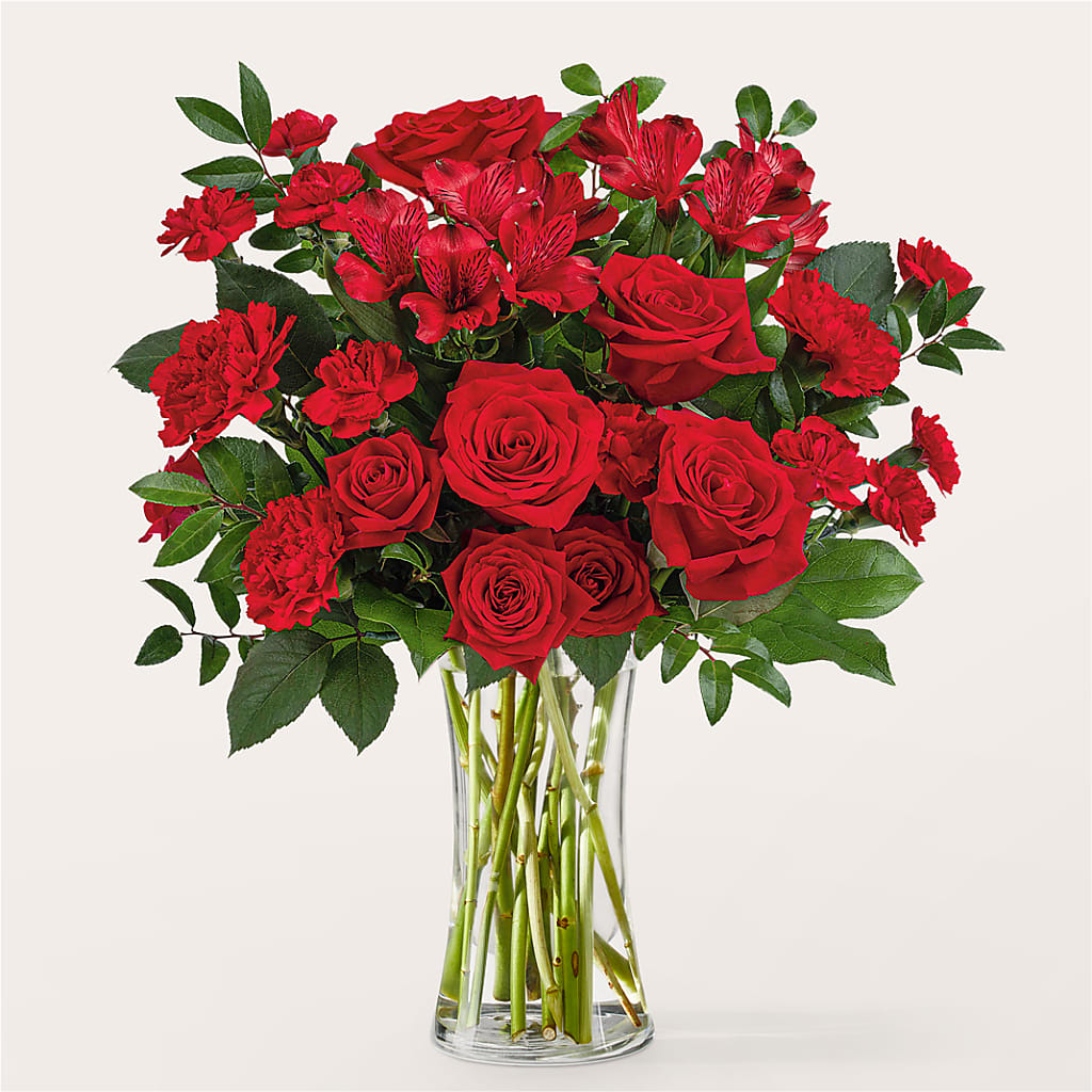 Brilliant Ruby Bouquet – Showcase Flowers, San Francisco CA