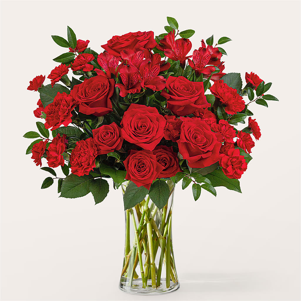 Brilliant Ruby Bouquet – Showcase Flowers, San Francisco CA