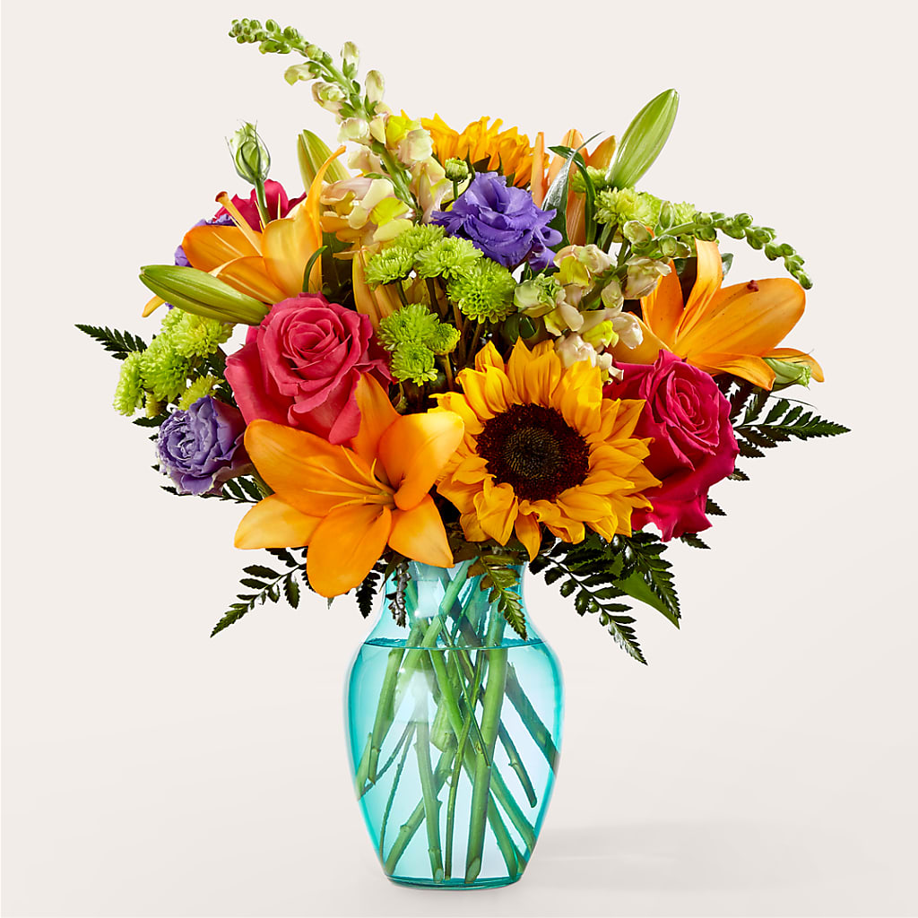 Double Rainbow Bouquet – Showcase Flowers, San Francisco CA