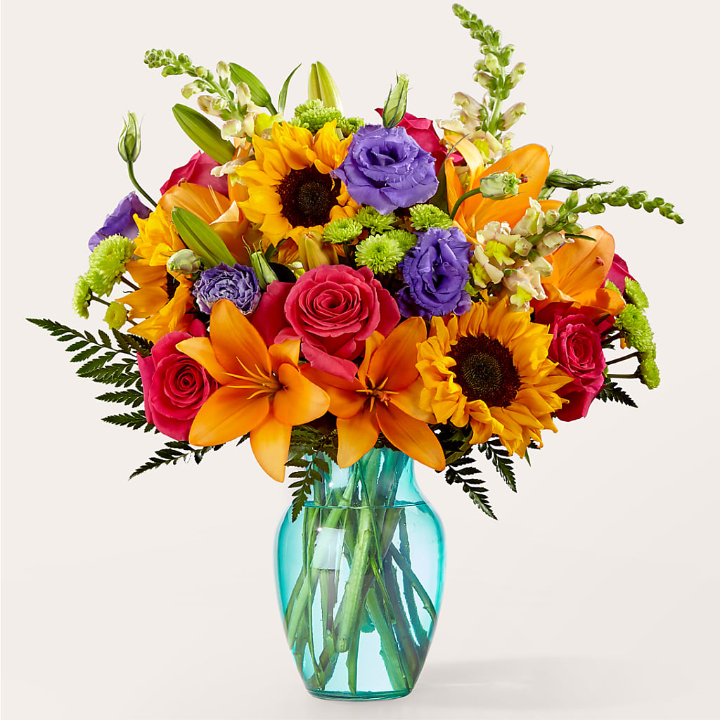 Double Rainbow Bouquet – Showcase Flowers, San Francisco CA