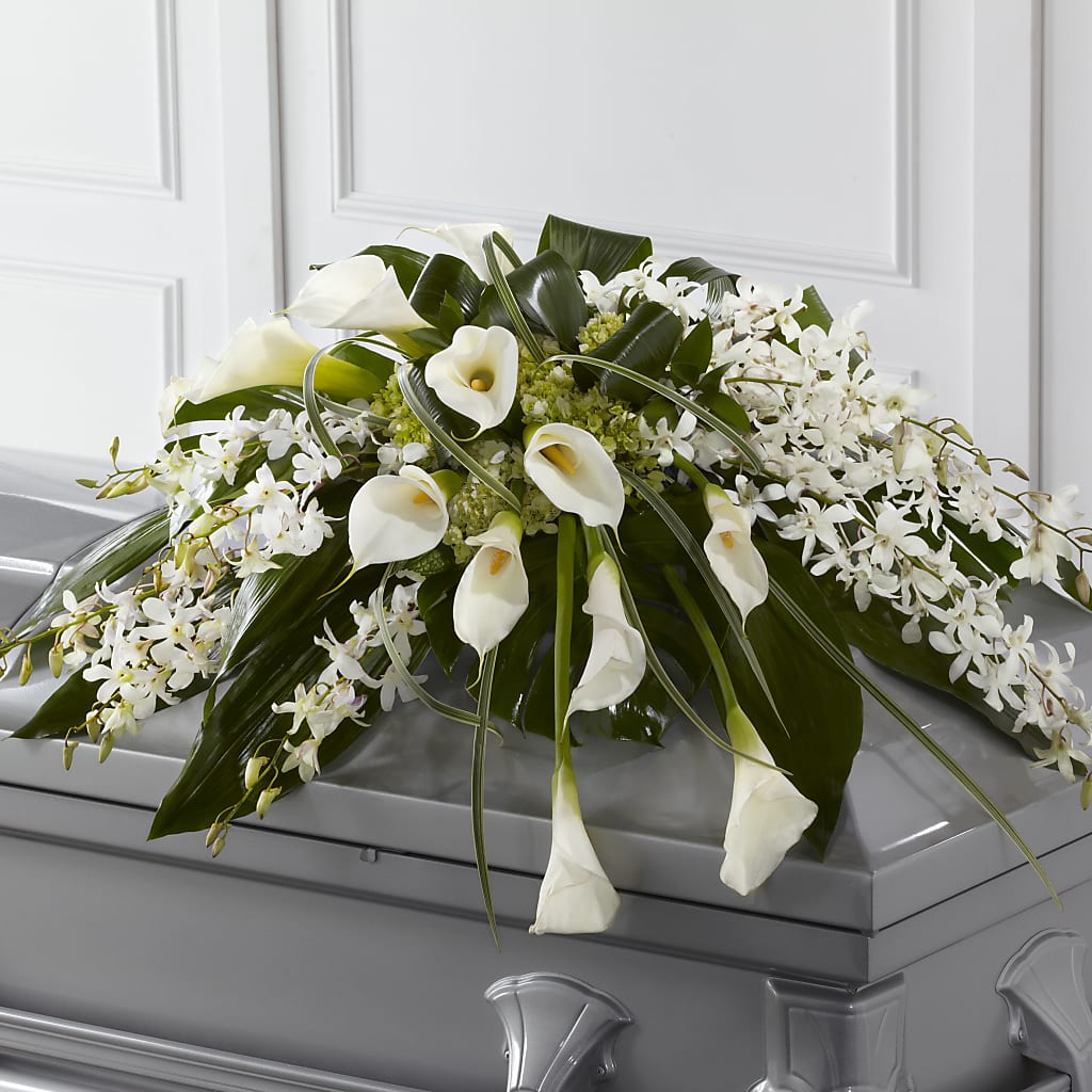 Angel Wings Casket Spray – Showcase Flowers, San Francisco CA