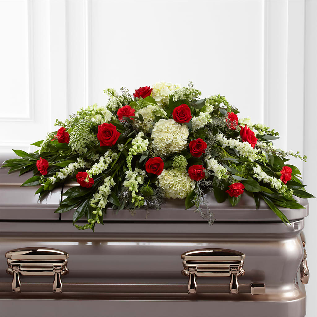 Sincerity Casket Spray – Showcase Flowers, San Francisco CA