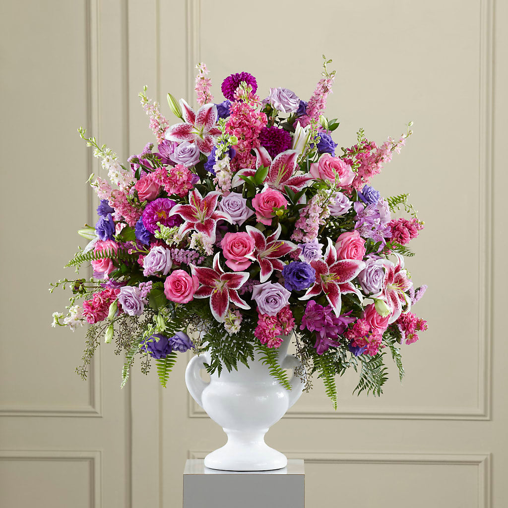 Peaceful Tribute Arrangement – Showcase Flowers, San Francisco CA