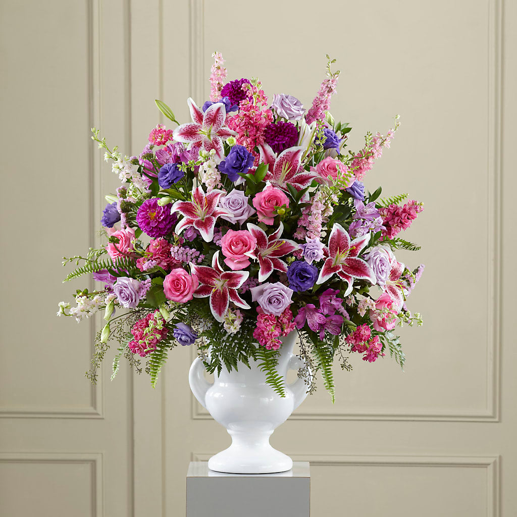 Peaceful Tribute Arrangement – Showcase Flowers, San Francisco CA
