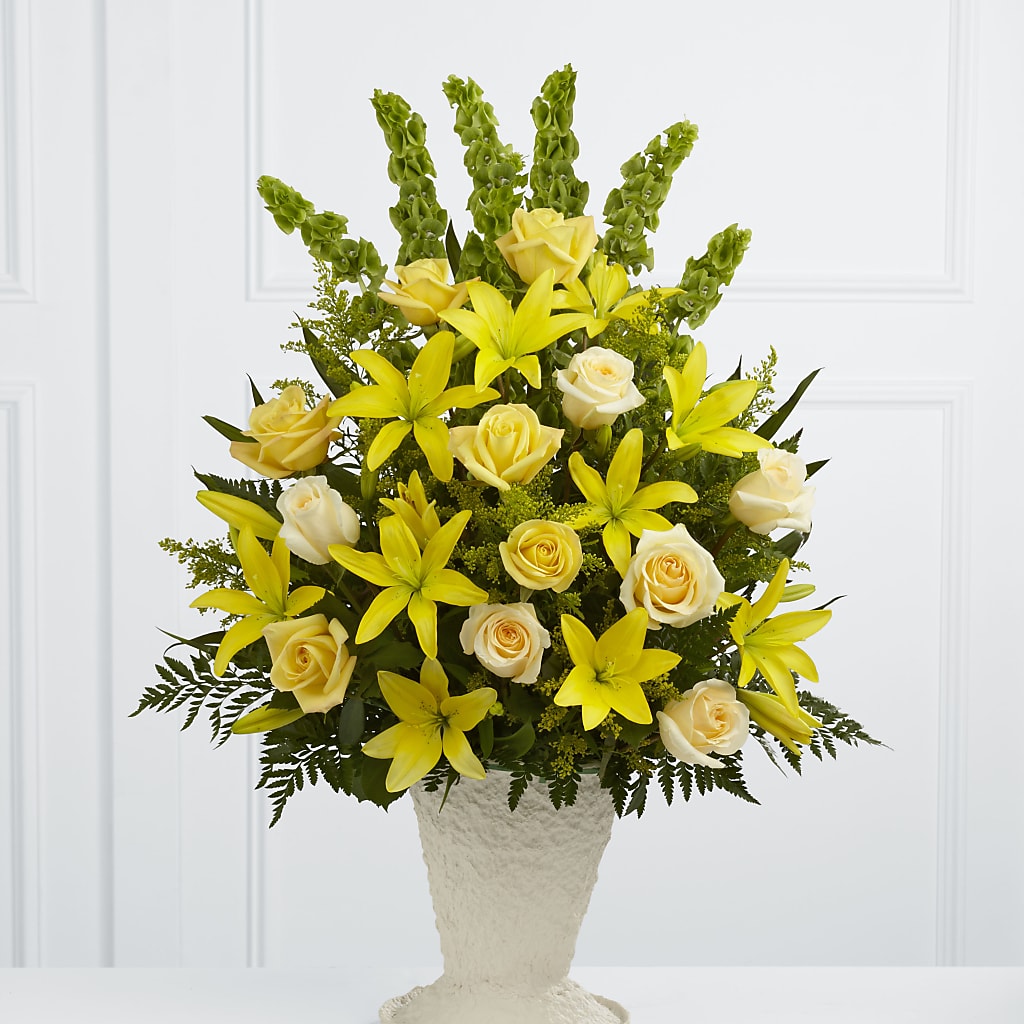 Golden Memories Arrangement – Showcase Flowers, San Francisco CA
