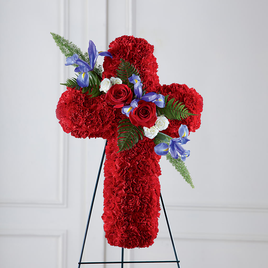 Faithful Hero Floral Cross – Showcase Flowers, San Francisco CA