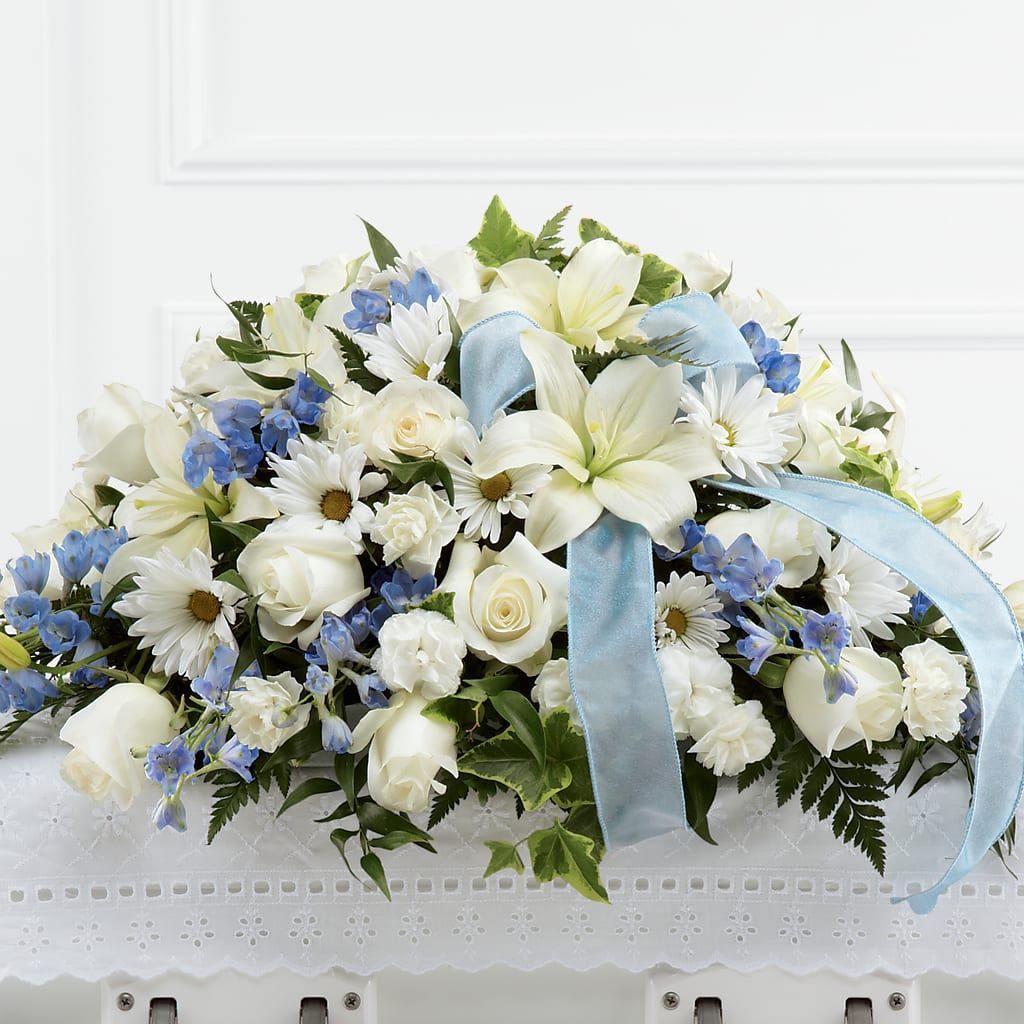 Tender Treasure Casket Spray – Showcase Flowers, San Francisco CA
