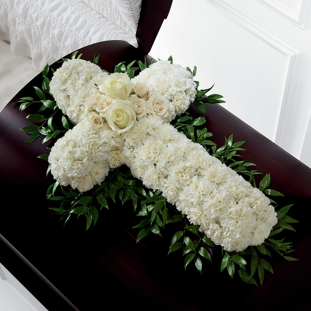 Peaceful Memories Casket Spray (Standard) – Showcase Flowers, San Francisco CA