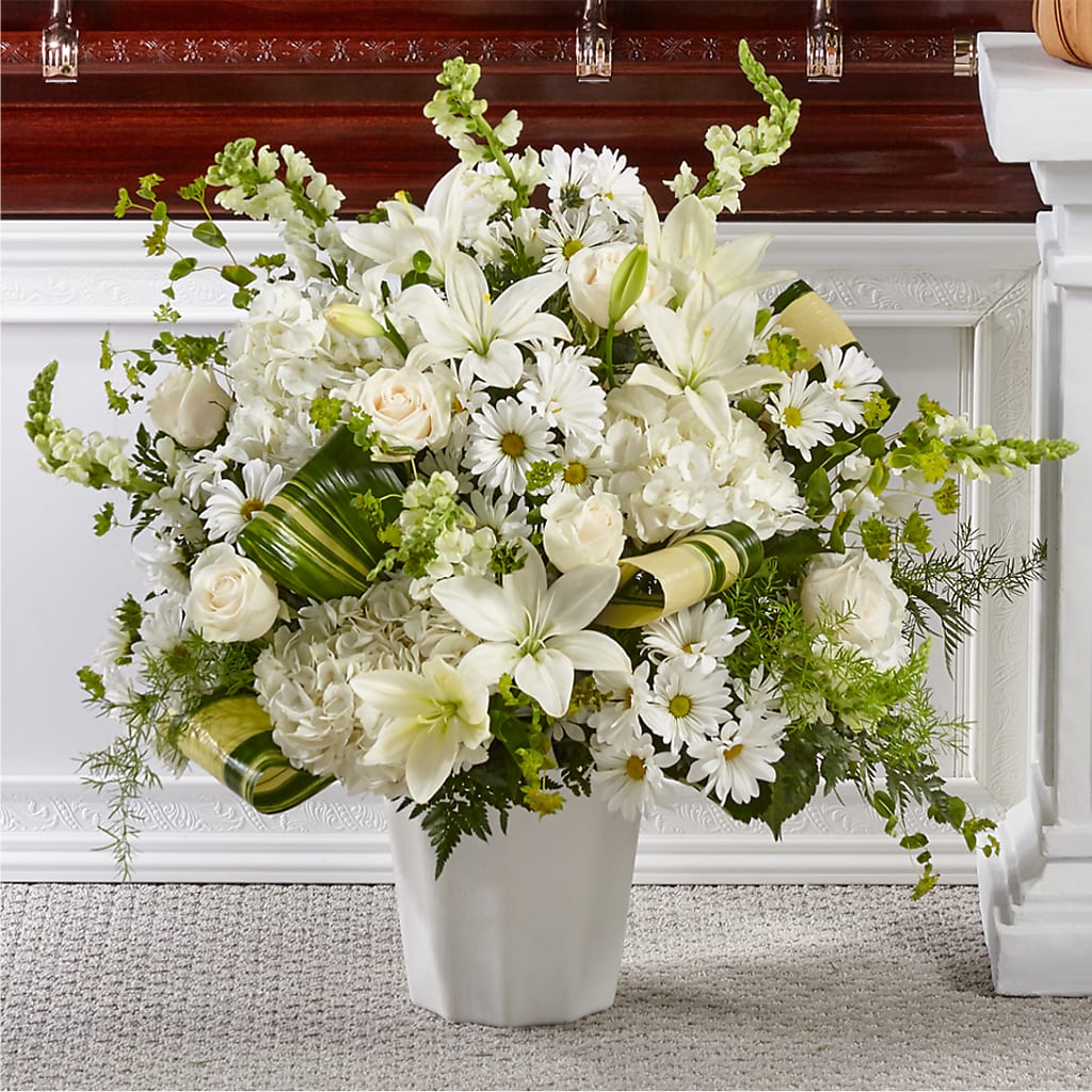Thoughts of Tranquility Floor Basket – Showcase Flowers, San Francisco CA