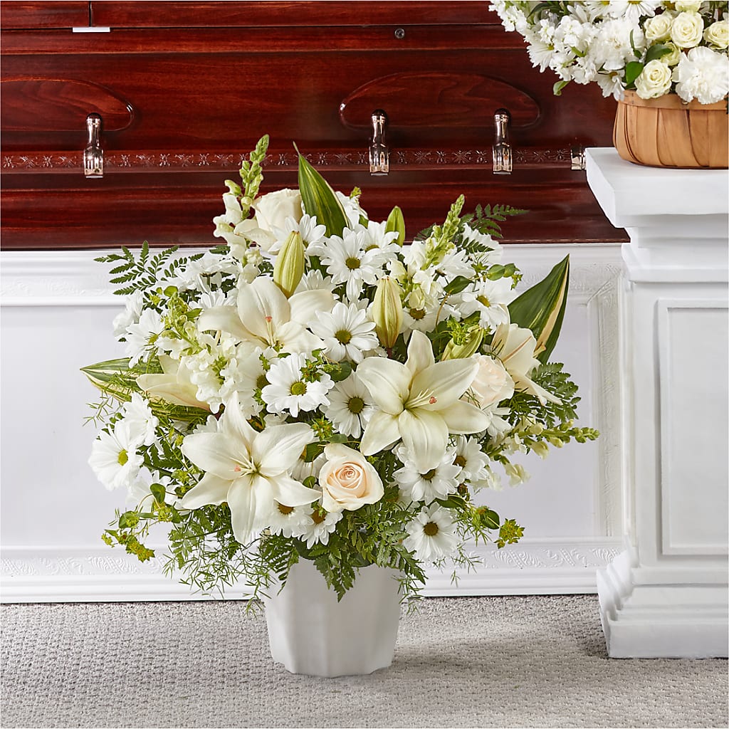 Thoughts of Tranquility Floor Basket – Showcase Flowers, San Francisco CA
