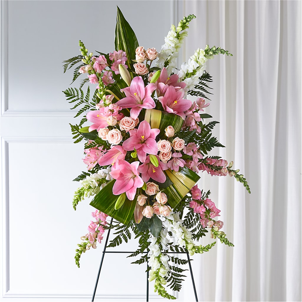 Elegant Embrace Standing Spray – Showcase Flowers, San Francisco CA