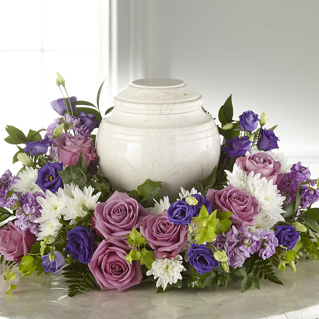 Blooming Sympathy Cremation Adornment – Showcase Flowers, San Francisco CA