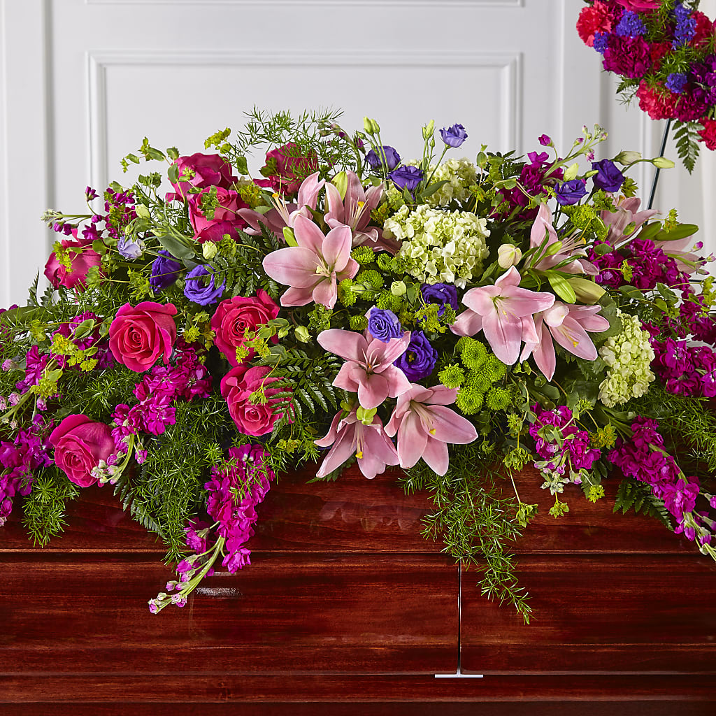 Radiant Tribute Casket Spray – Showcase Flowers, San Francisco CA