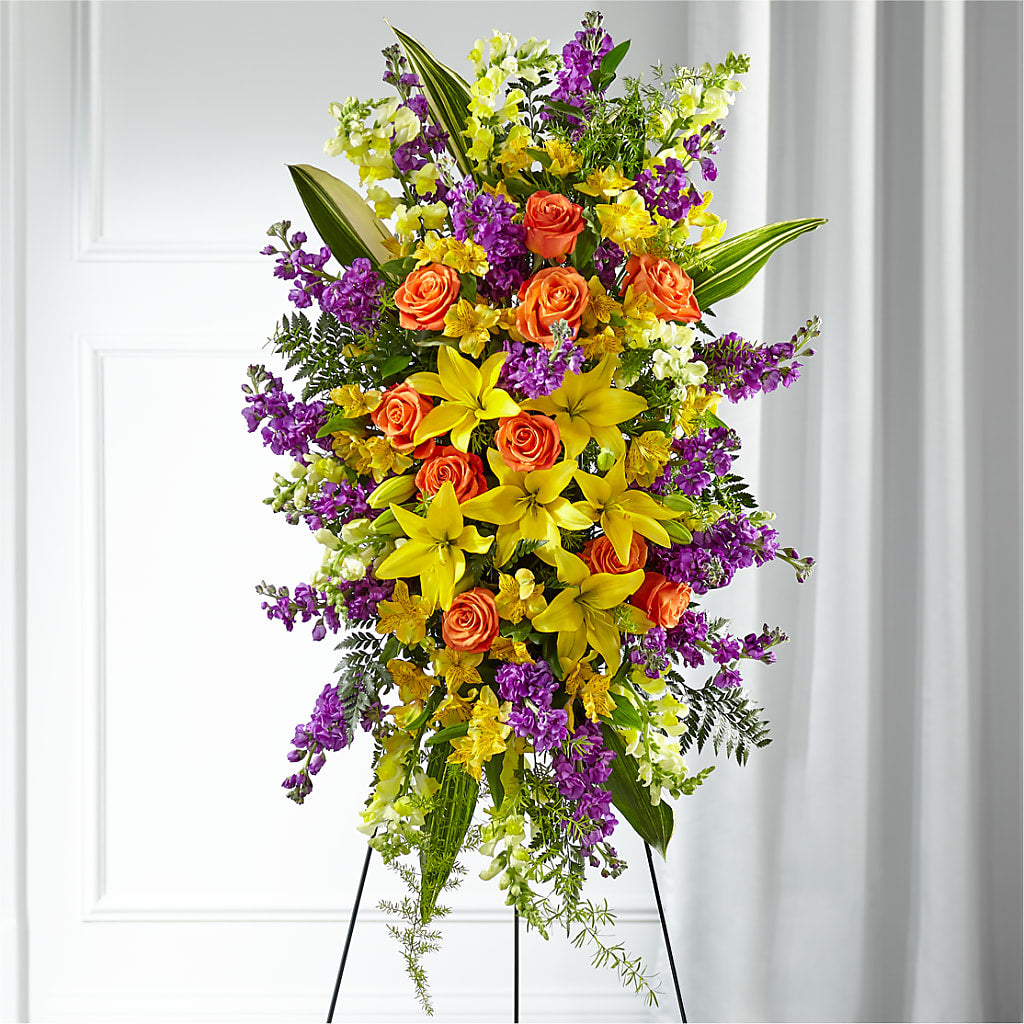 Thoughtful Prayers Standing Spray – Showcase Flowers, San Francisco CA