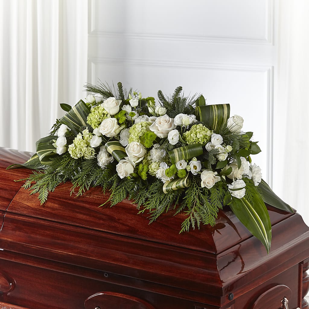 Hopeful Gesture Casket Spray – Showcase Flowers, San Francisco CA