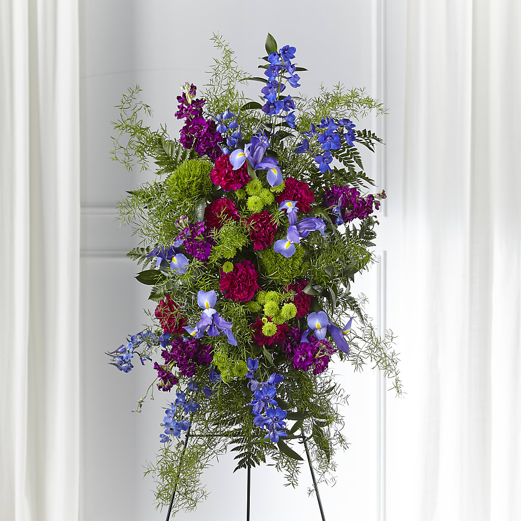 Heavenly Skies Standing Spray – Showcase Flowers, San Francisco CA