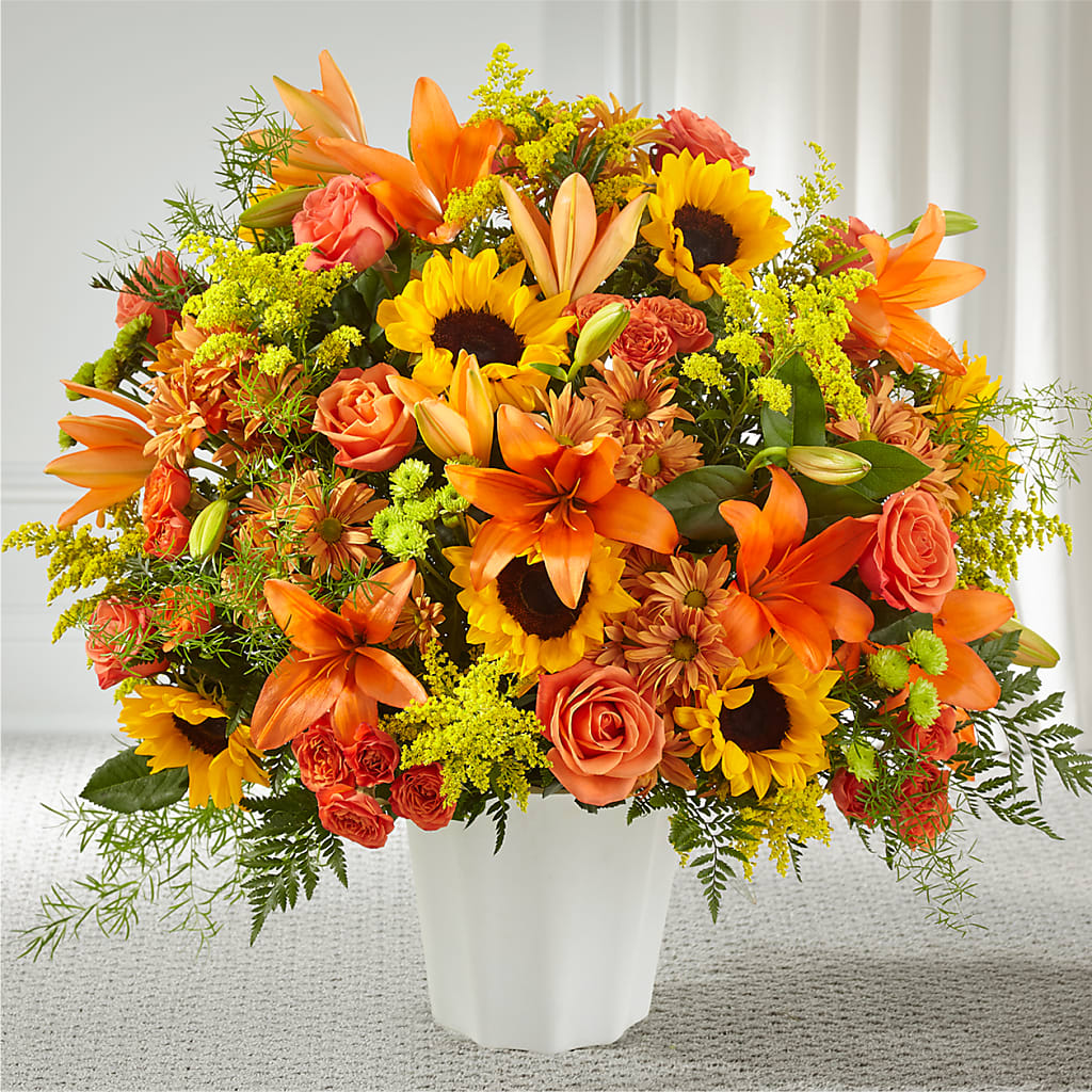 Harvest Thoughts Floor Basket – Showcase Flowers, San Francisco CA