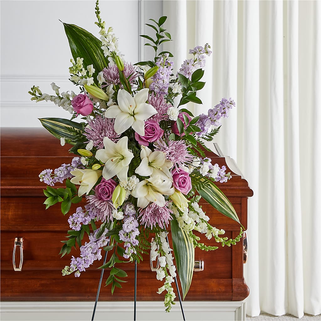 Grateful Hearts Standing Spray – Showcase Flowers, San Francisco CA