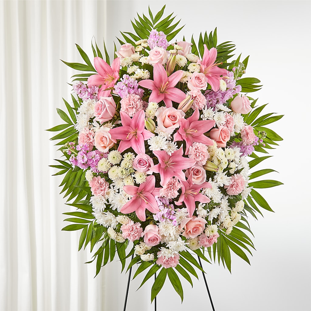 Offering Solace Standing Spray – Showcase Flowers, San Francisco CA