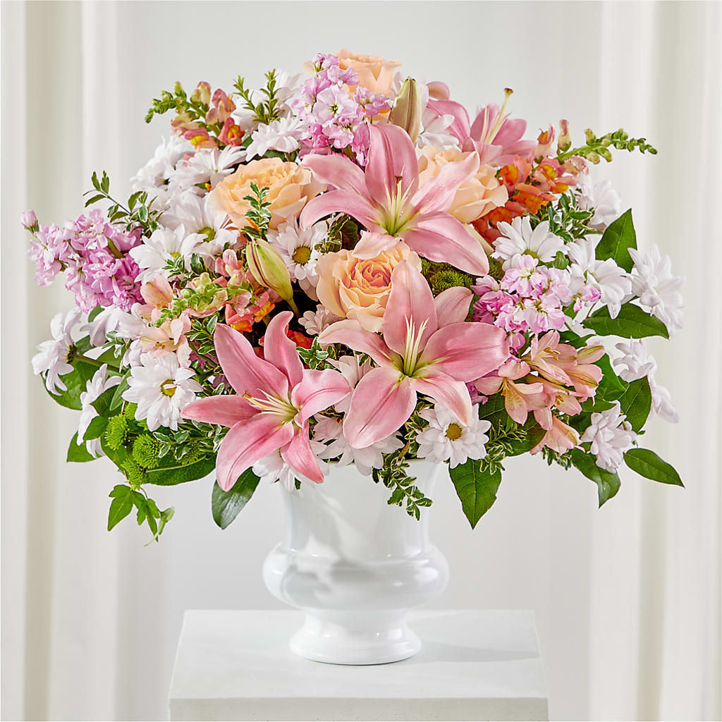 Heartfelt Gesture Urn Arrangement – Showcase Flowers, San Francisco CA