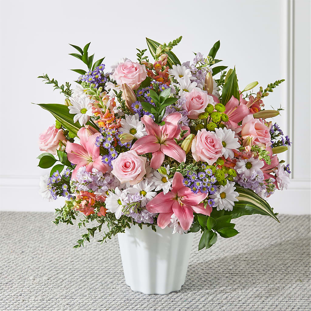 Abundant Compassion Floor Basket – Showcase Flowers, San Francisco CA