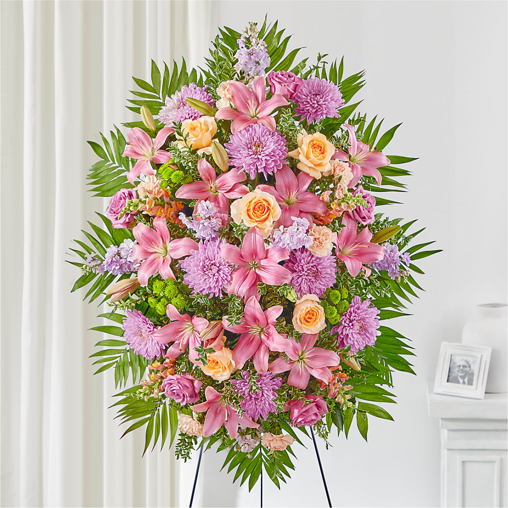 Love & Light Standing Spray – Showcase Flowers, San Francisco CA