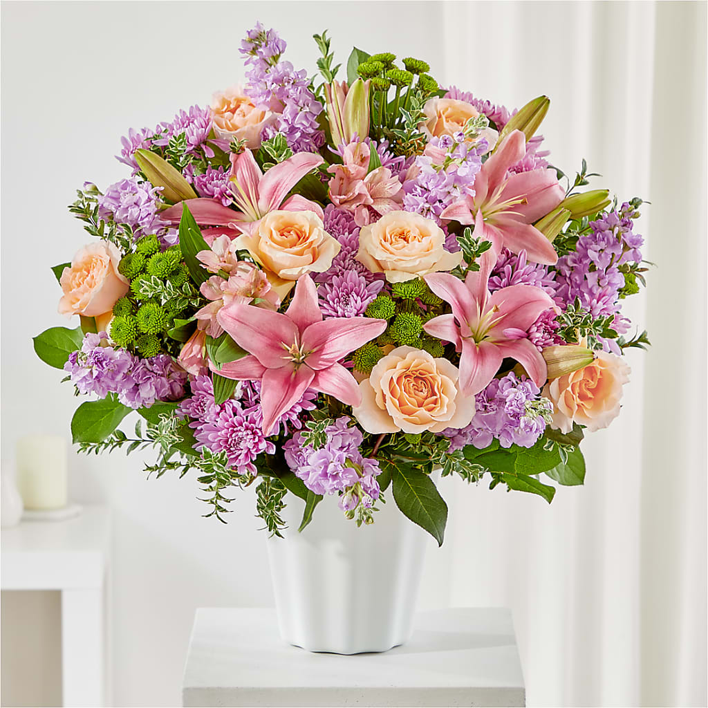 Supportive Embrace Tabletop Basket – Showcase Flowers, San Francisco CA