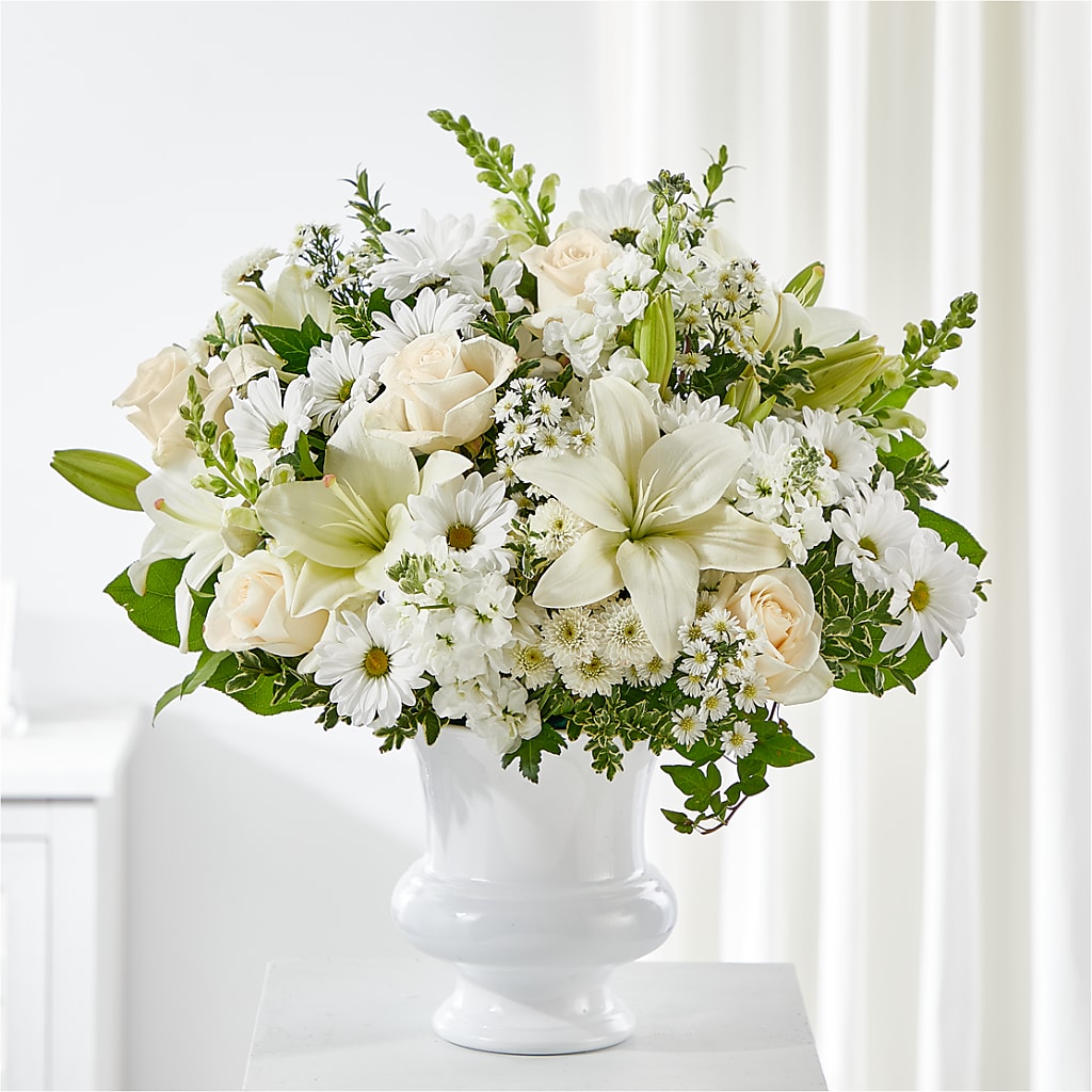 Uplifting Urn Arrangement – Showcase Flowers, San Francisco CA