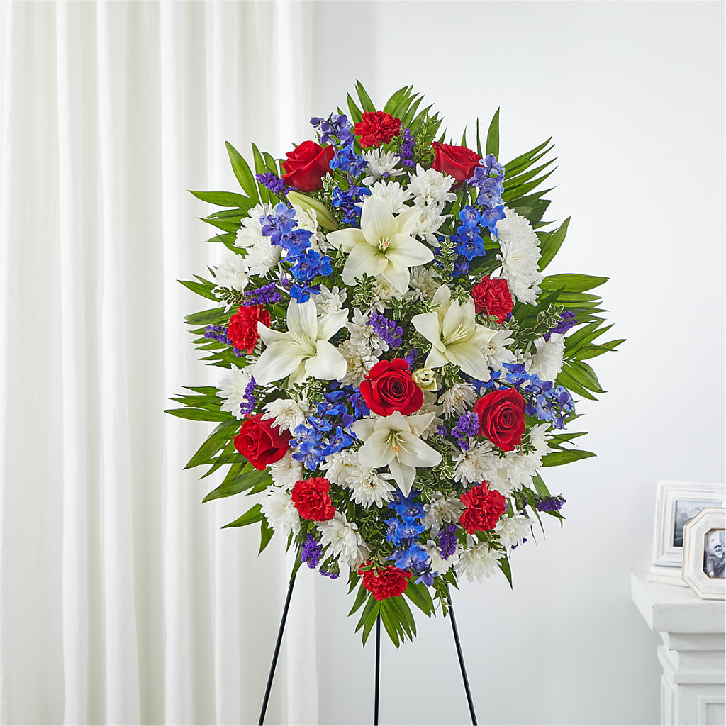Cherished Service Standing Spray – Showcase Flowers, San Francisco CA