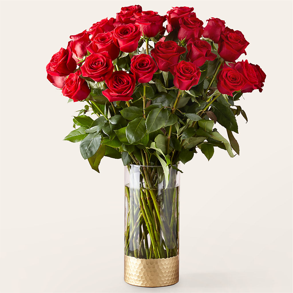 Classic Love Red Rose Bouquet – Showcase Flowers, San Francisco CA