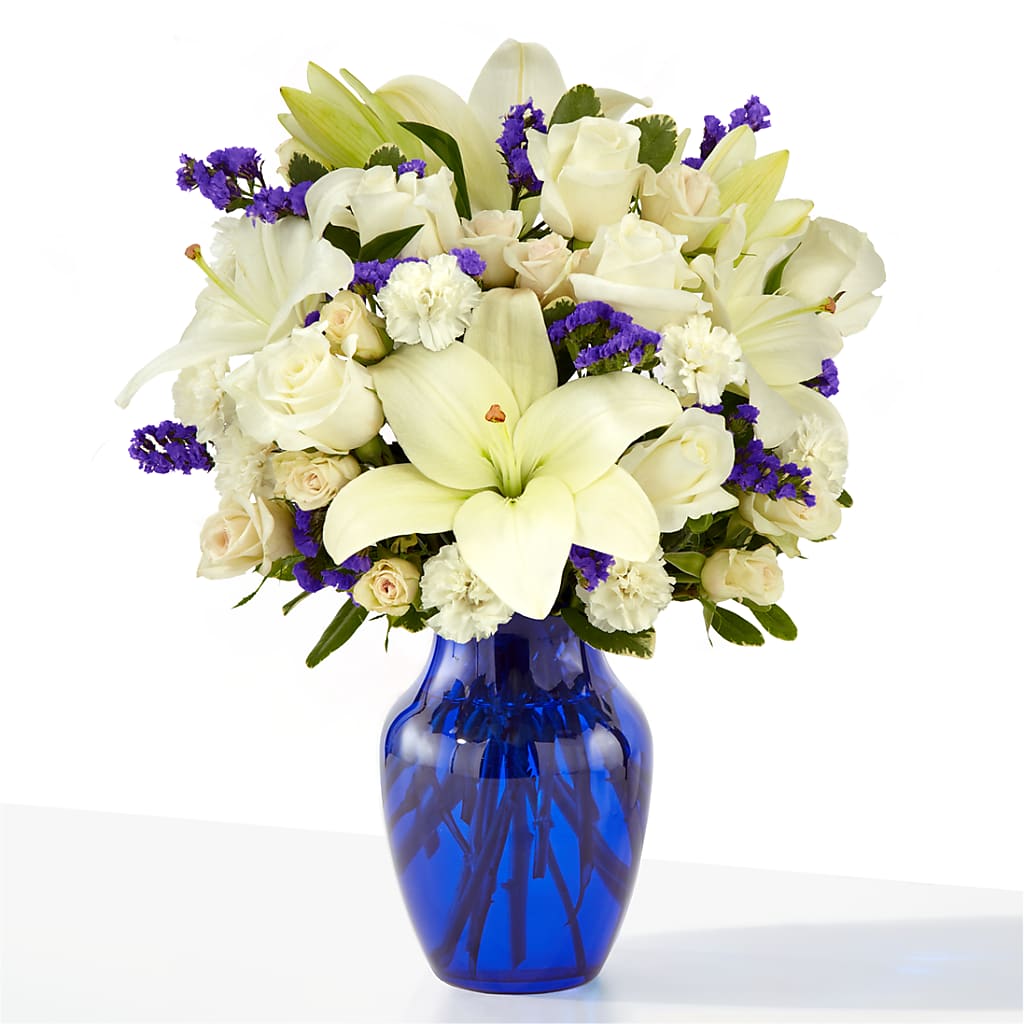 Sapphire Rush Bouquet – Showcase Flowers, San Francisco CA
