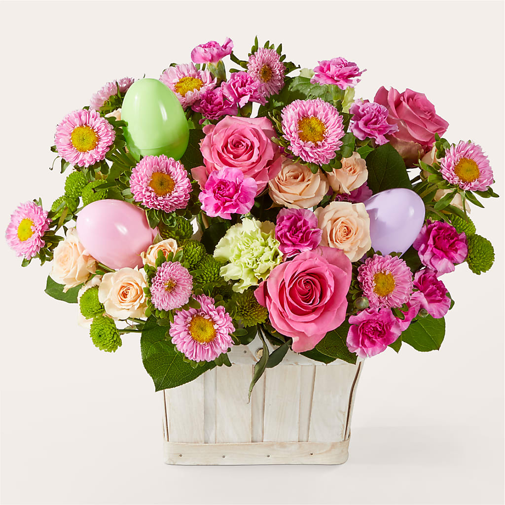 Get Eggcited Basket – Showcase Flowers, San Francisco CA