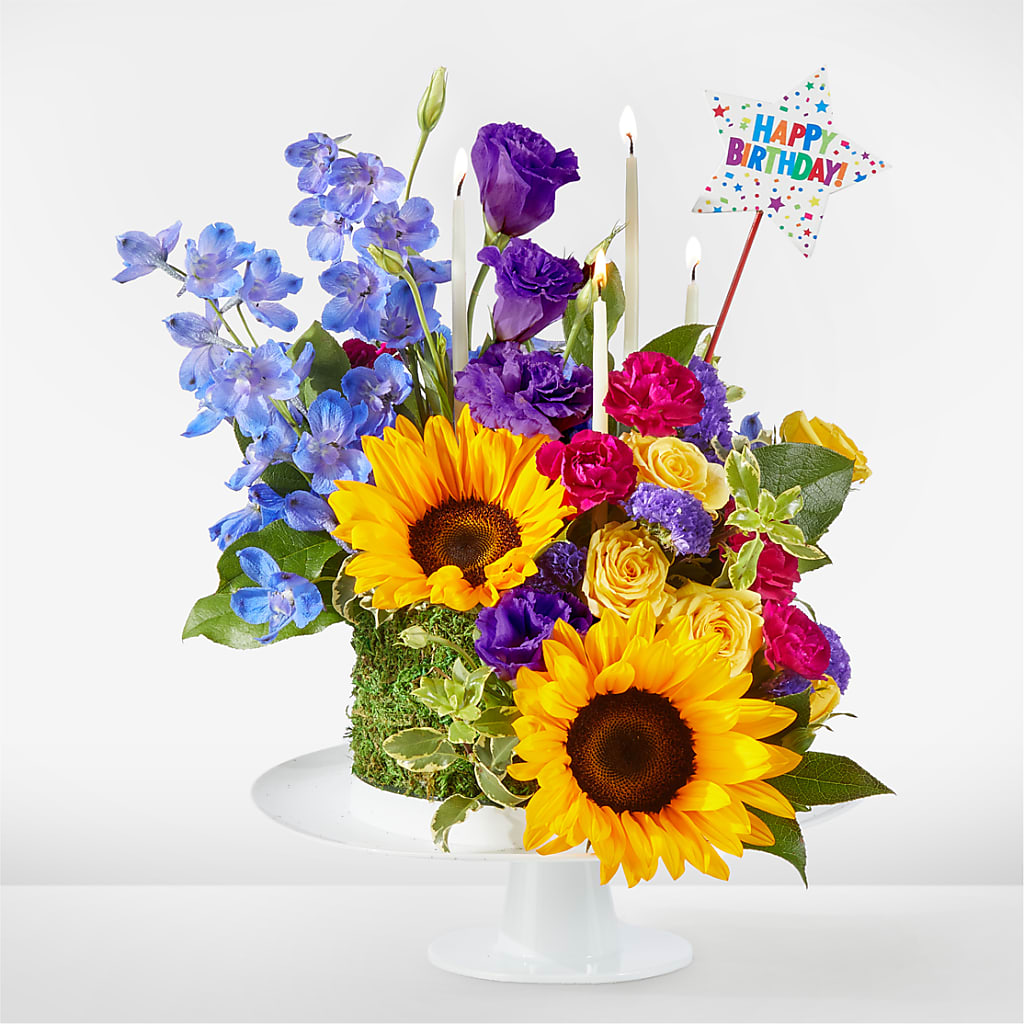 Star of the Day Floral Cake – Showcase Flowers, San Francisco CA