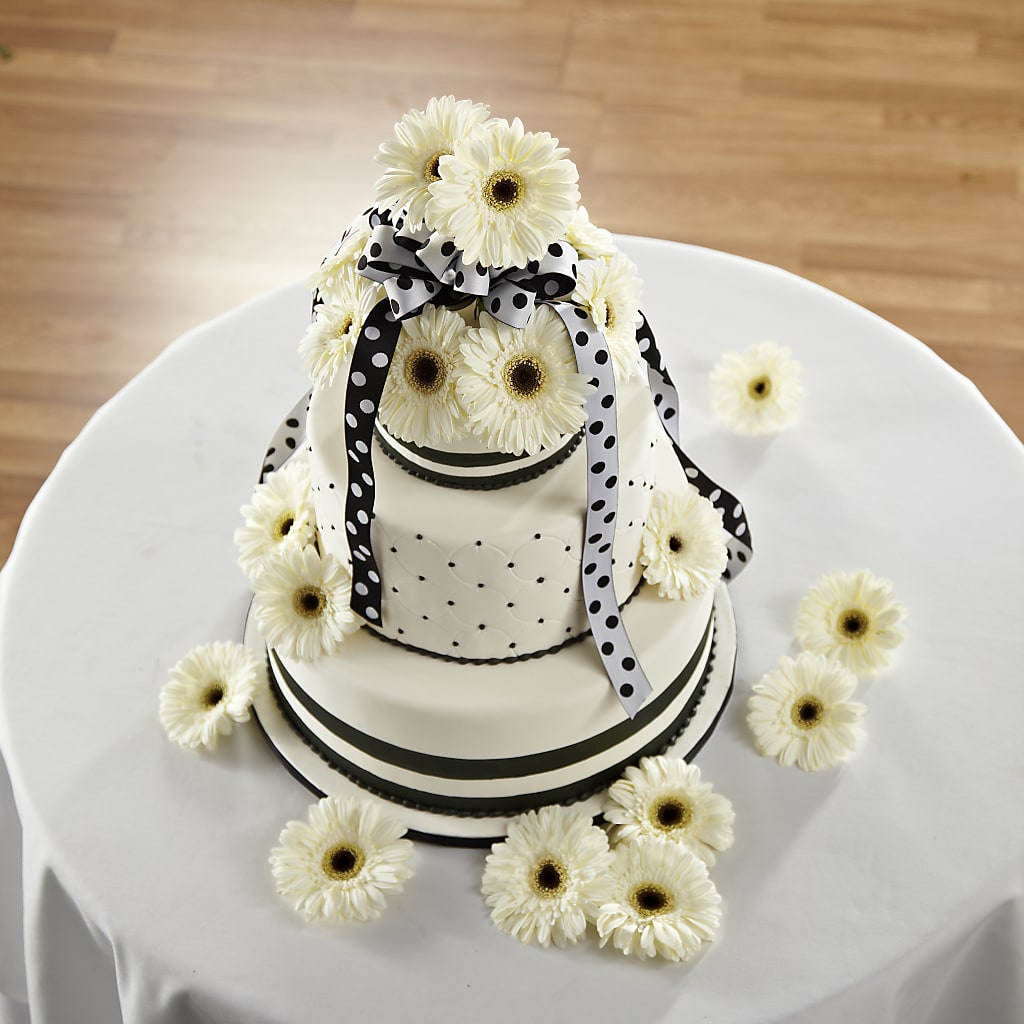 Simple Sophistication Cake Décor – Showcase Flowers, San Francisco CA