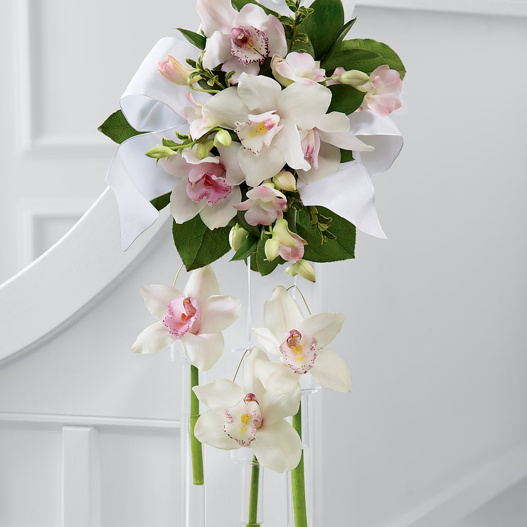 Perfect Entrance Pew Arrangement – Showcase Flowers, San Francisco CA