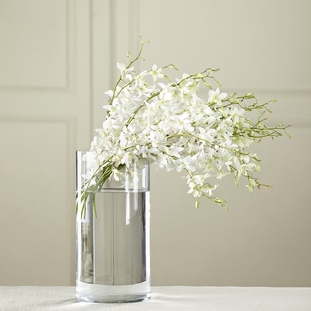 White Dendrobium Bouquet – Showcase Flowers, San Francisco CA