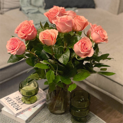 Long Stem Pink Rose Bouquet –  Showcase Flowers, San Francisco CA