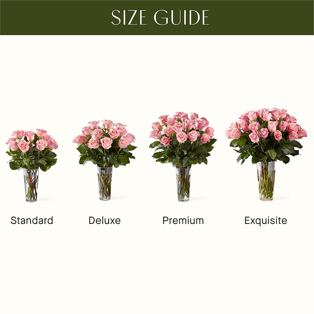 Long Stem Pink Rose Bouquet –  Showcase Flowers, San Francisco CA