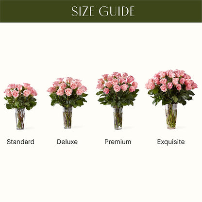Long Stem Pink Rose Bouquet –  Showcase Flowers, San Francisco CA
