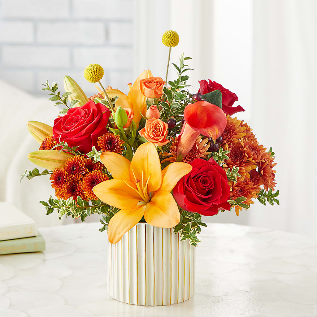 Scarlet Skies Bouquet –  Showcase Flowers, San Francisco CA