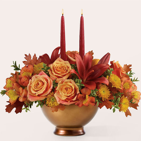 Harvest Table Centerpiece –  Showcase Flowers, San Francisco CA