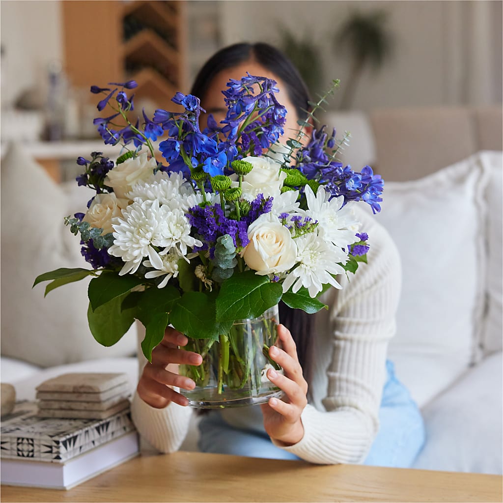 Cerulean Waves Bouquet –  Showcase Flowers, San Francisco CA