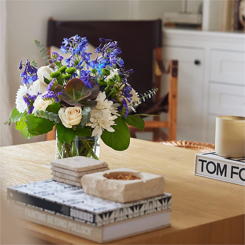 Cerulean Waves Bouquet –  Showcase Flowers, San Francisco CA