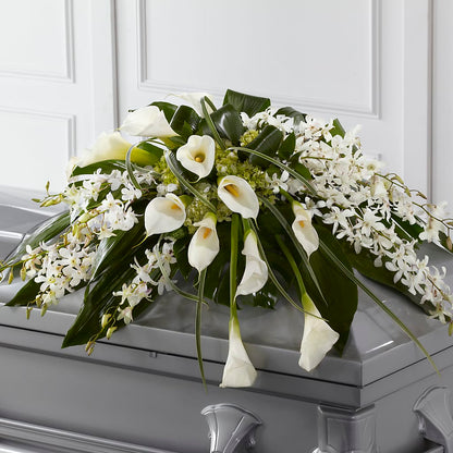 Angel Wings Casket Spray –  Showcase Flowers, San Francisco CA