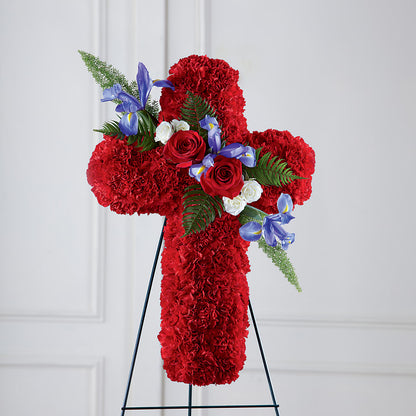 Faithful Hero Floral Cross –  Showcase Flowers, San Francisco CA